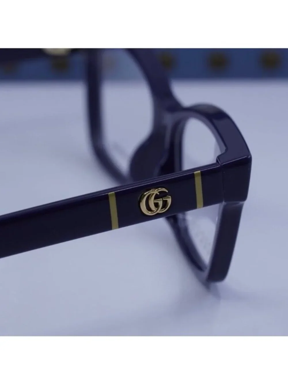Gucci GG0634O 009 Cat Eye Eyeglasses 50mm – Blue